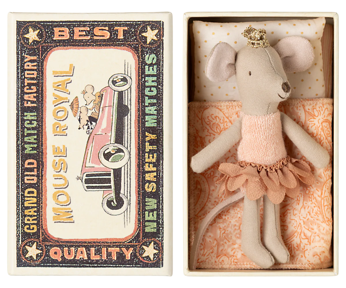 Princess mouse, Little Sister in Matchbox | Maileg