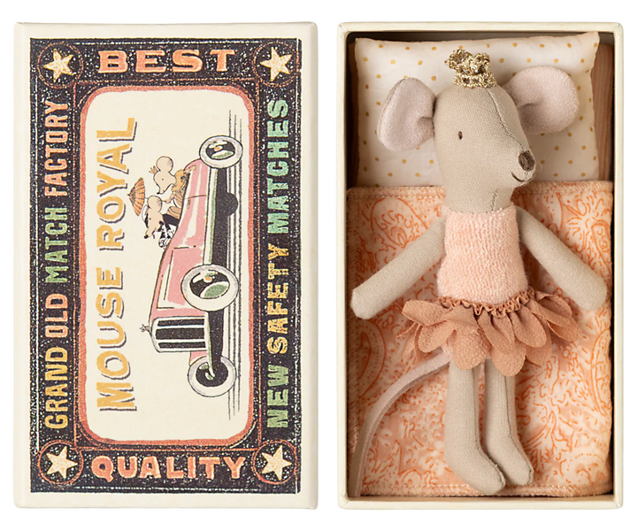 Princess mouse, Little Sister in Matchbox | Maileg