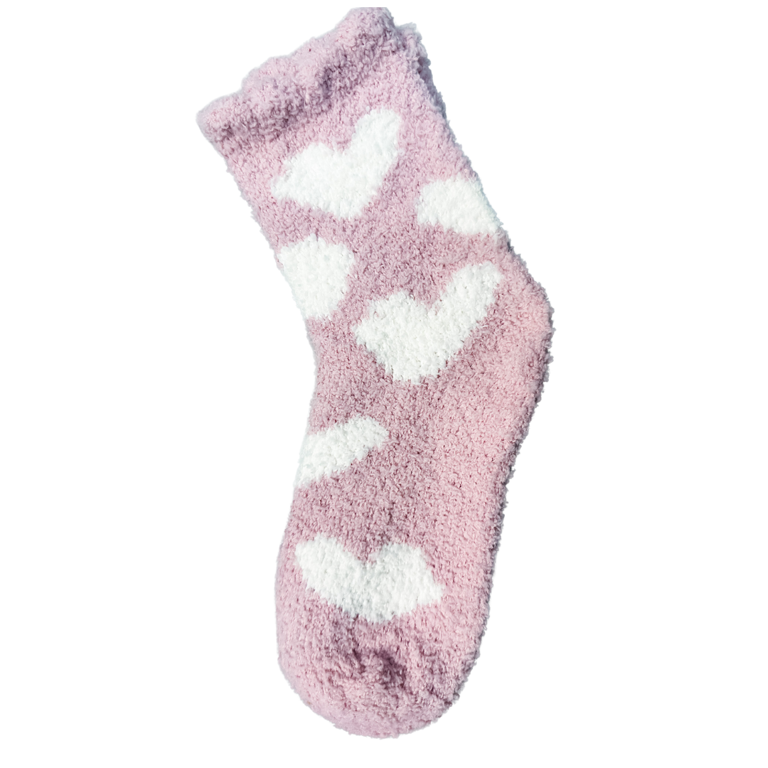 Pink Party Valentine's Fuzzy Socks