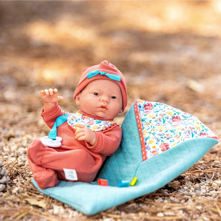 La Mini Newborn 9.5"  Real Girl Baby Doll - Nature Collection | JC Toys