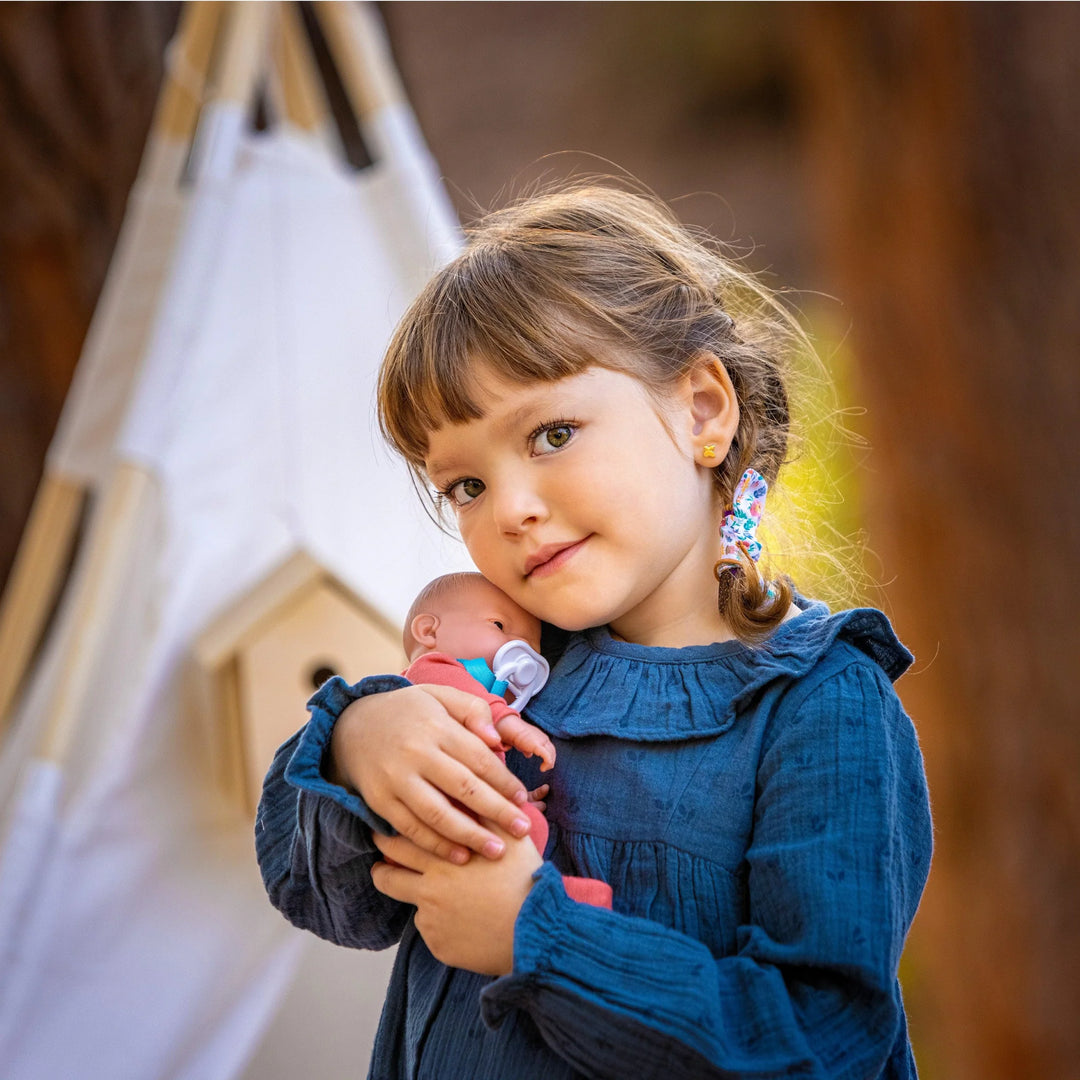 La Mini Newborn 9.5"  Real Girl Baby Doll - Nature Collection | JC Toys