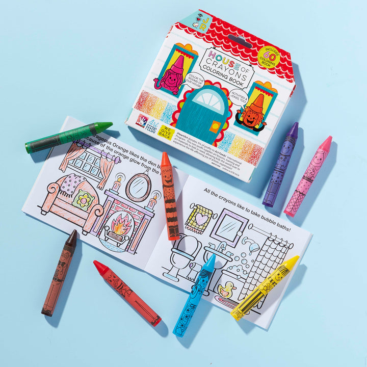 House of Crayons with Coloring Book | Bright Stripes