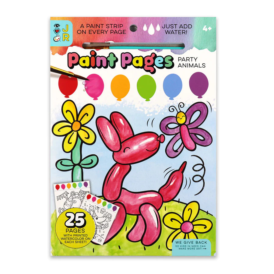 Paint Pages - Party Animals | Bright Stripes