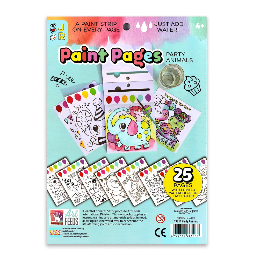 Paint Pages - Party Animals | Bright Stripes