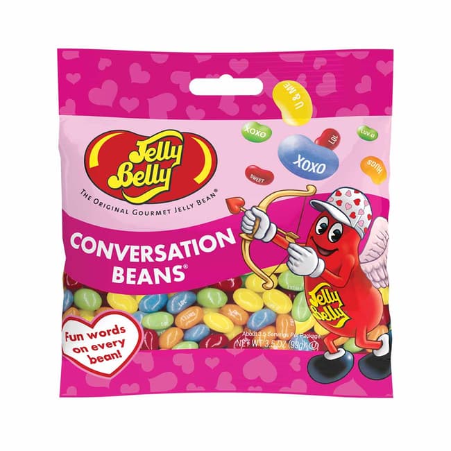 Conversation Beans Grab & Go Valentines Bag 3.5oz | Jelly Belly