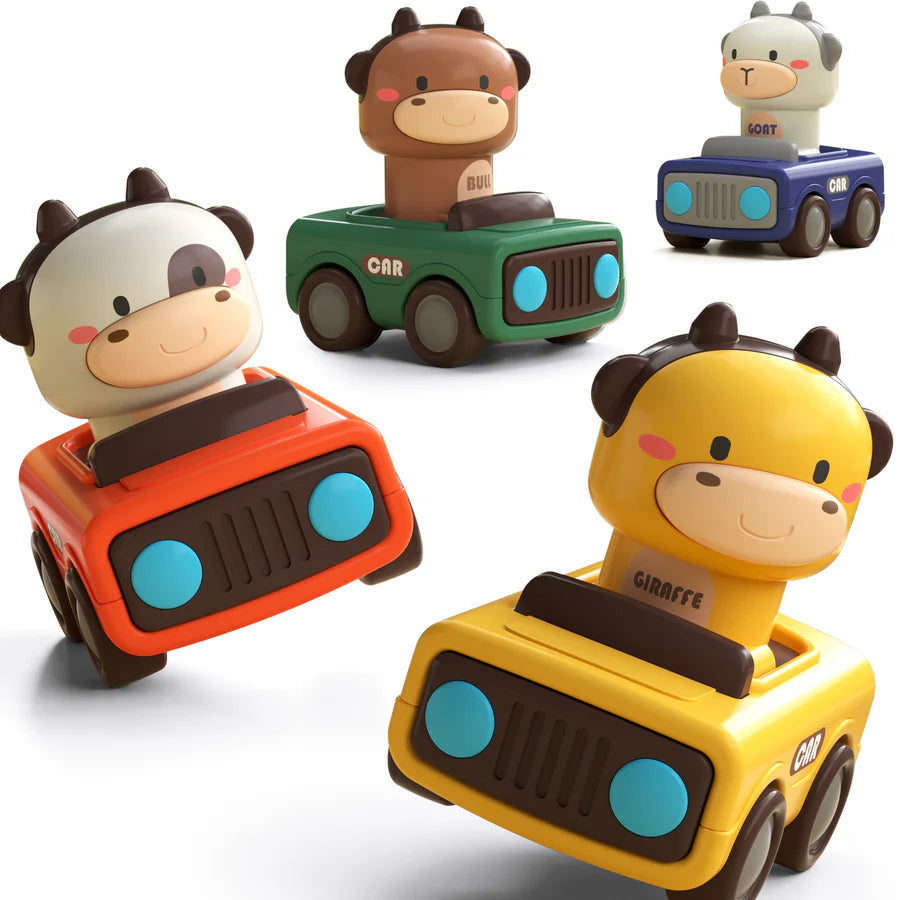 Press and Go Cars - Animals | iPlay iLearn