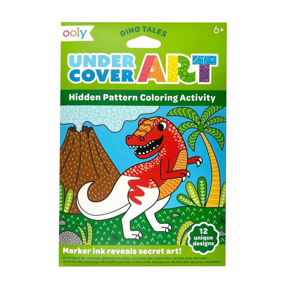 Undercover Art Hidden Pattern Coloring Activity-Dino Tales | OOLY