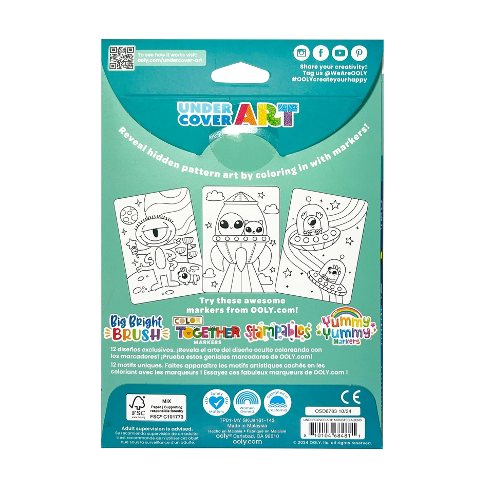monsters vs aliens coloring book Undercover Art: Hidden Pattern Coloring Activity