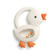 Bitzy Shake™ - Silicone Teether with Rattle - Goose