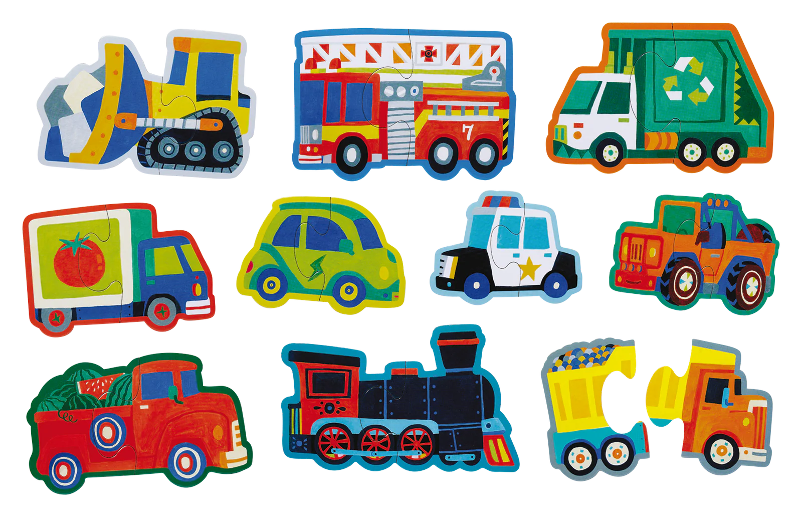 Let's Begin 2-Piece Box Puzzle - Vehicles | Crocodile Creek