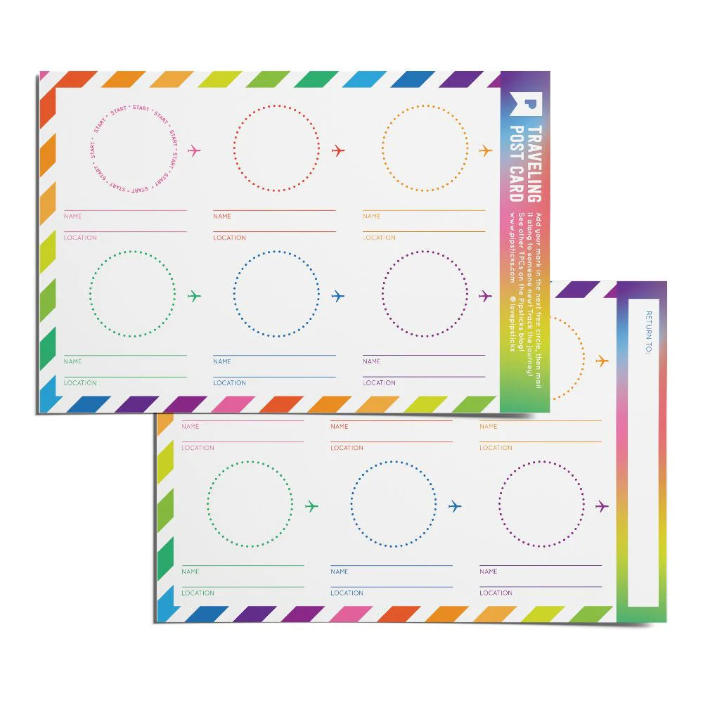 Rainbow Edition Traveling Postcard Book | Pipsticks