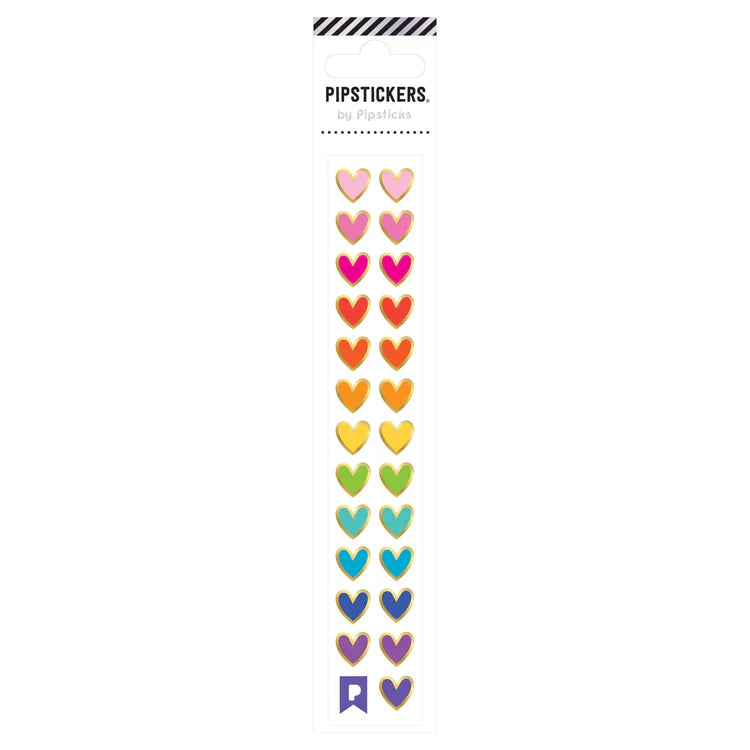 Rainbow Heart Minis Stickers | Pipsticks