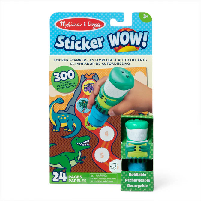 Sticker WOW!® Activity Pad & Sticker Stamper - Dinosaur | Melissa & Doug