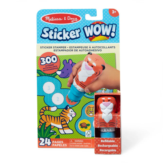 Sticker WOW!® Activity Pad & Sticker Stamper - Tiger | Melissa & Doug