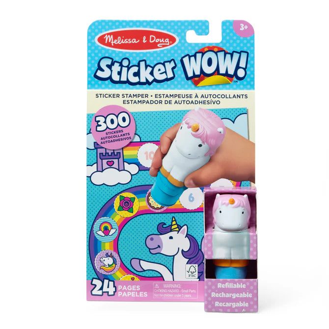 Sticker WOW!® Activity Pad & Sticker Stamper - Unicorn | Melissa & Doug