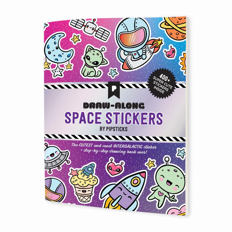 Draw-Along Space Sticker Book | Pipsticks