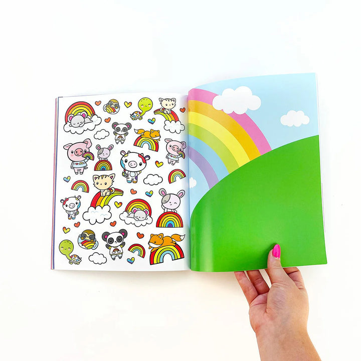 Draw-Along Rainbow Sticker Book | Pipsticks