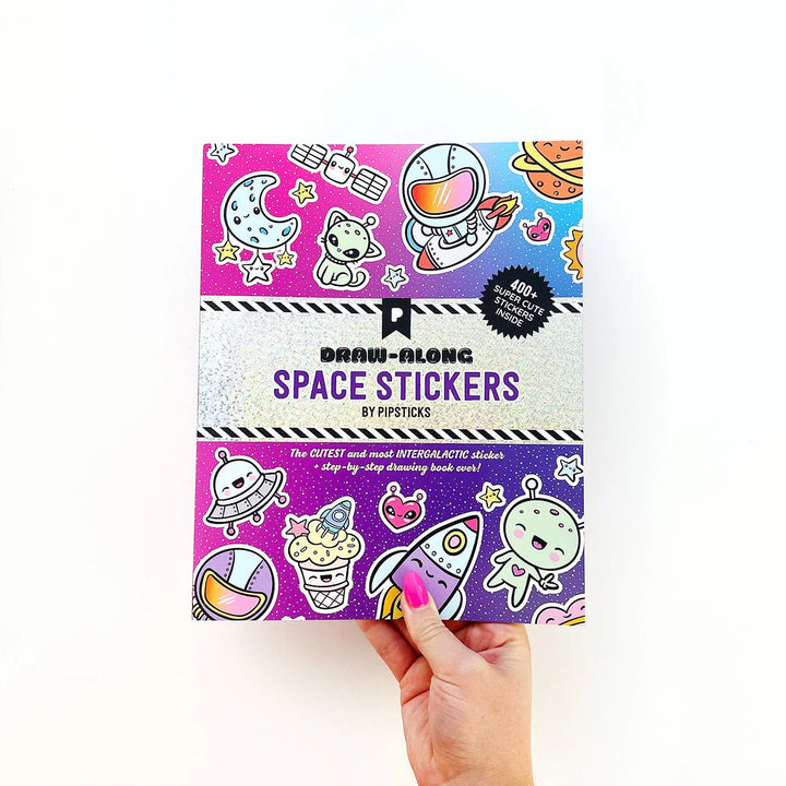 Draw-Along Space Sticker Book | Pipsticks
