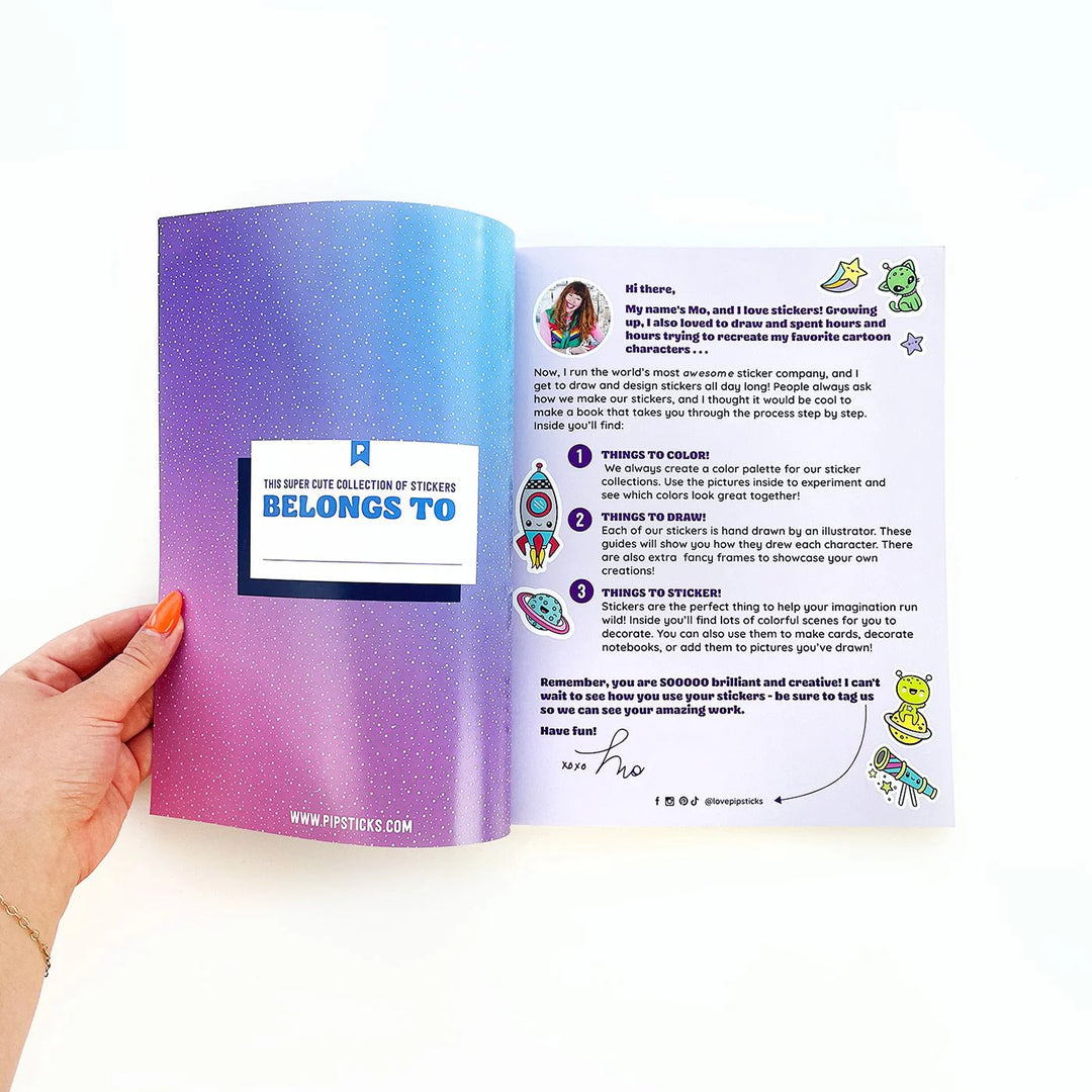 Draw-Along Space Sticker Book | Pipsticks