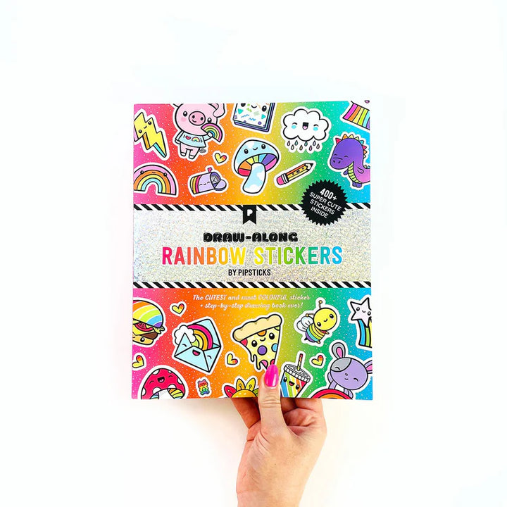 Draw-Along Rainbow Sticker Book | Pipsticks