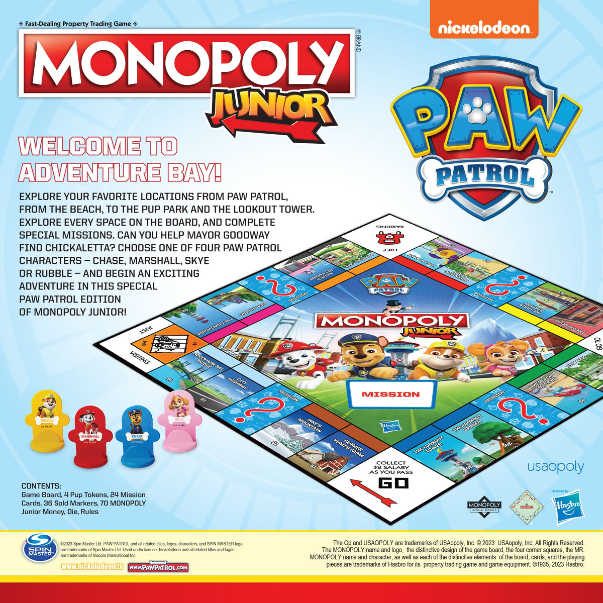 Paw Patrol Monopoly Jr. | OP Games
