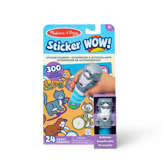 Sticker WOW!® Activity Pad & Sticker Stamper - Cat | Melissa & Doug