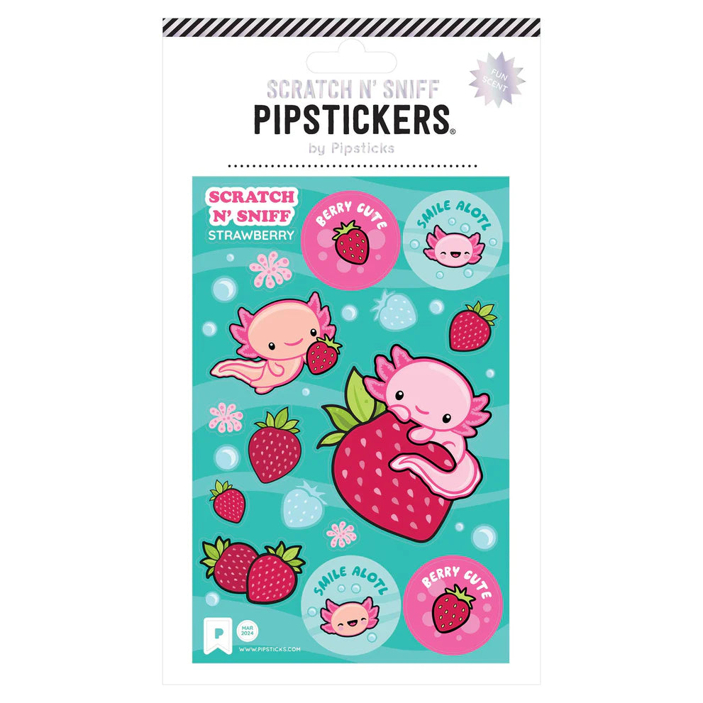 Berry Cute Axolotl Scratch 'n Sniff | Pipsticks