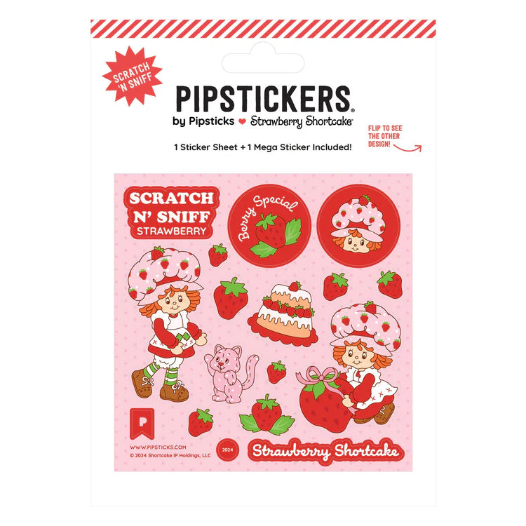 Strawberry Shortcake & Custard Scratch 'n Sniff Stickers | Pipsticks