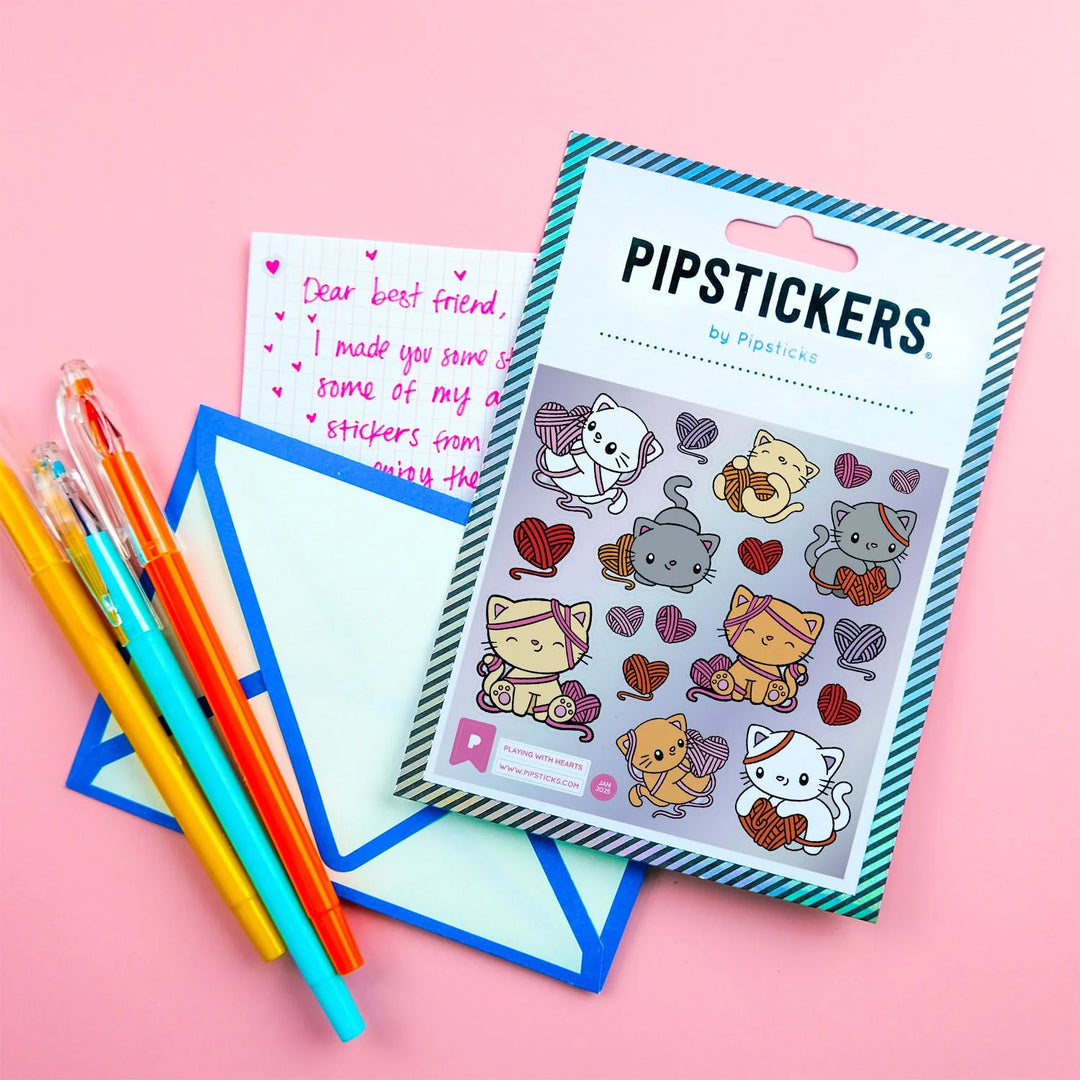 Playing with Hearts Stickers | Pipsticks