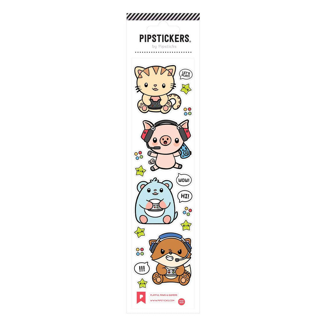 Playful Paws & Gamers Stickers | Pipsticks