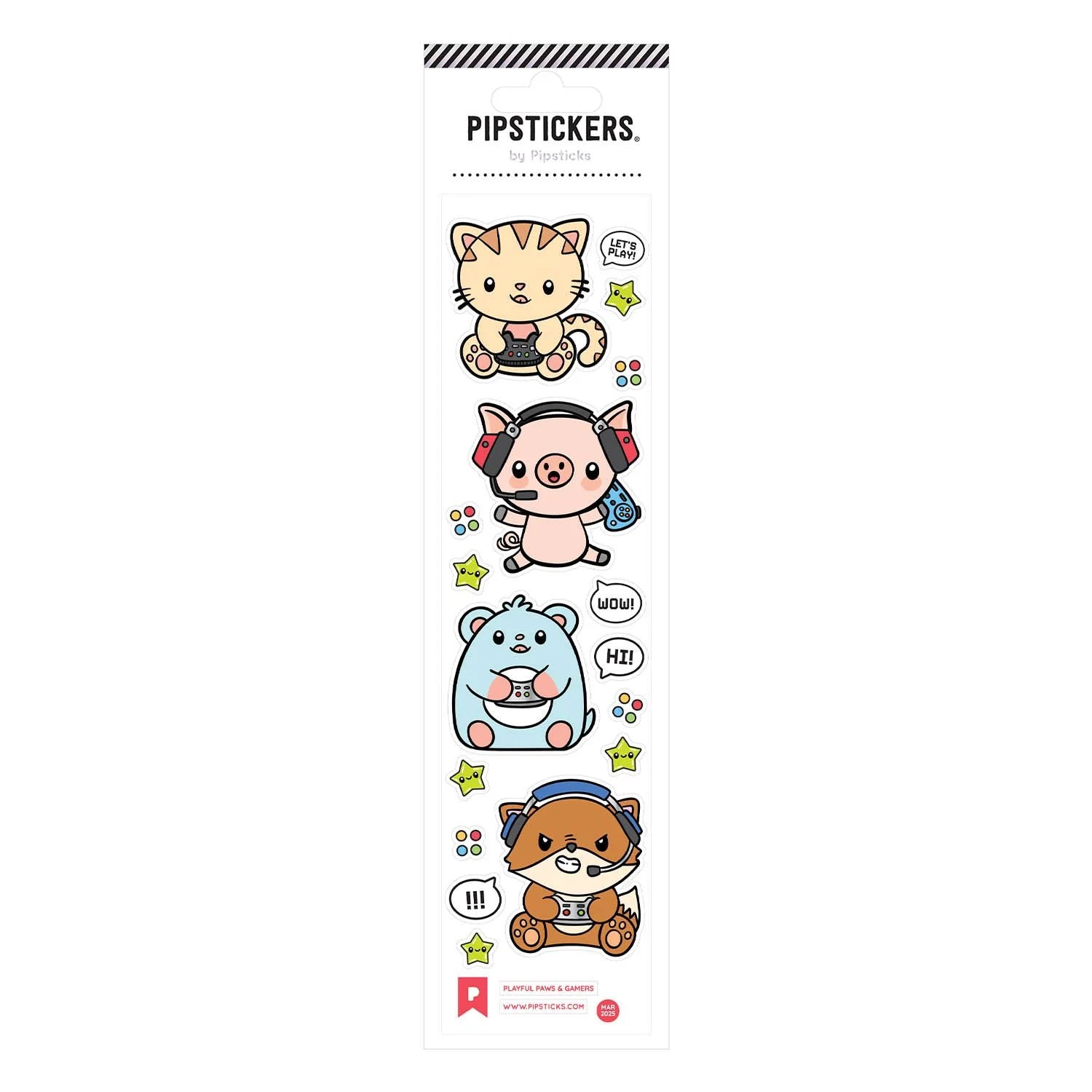 Playful Paws & Gamers Stickers | Pipsticks