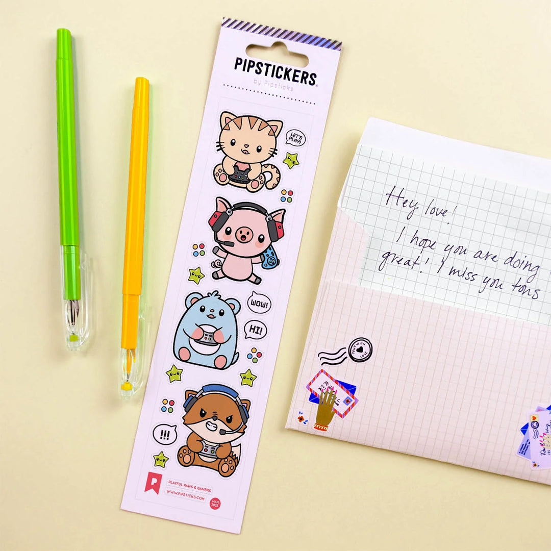 Playful Paws & Gamers Stickers | Pipsticks