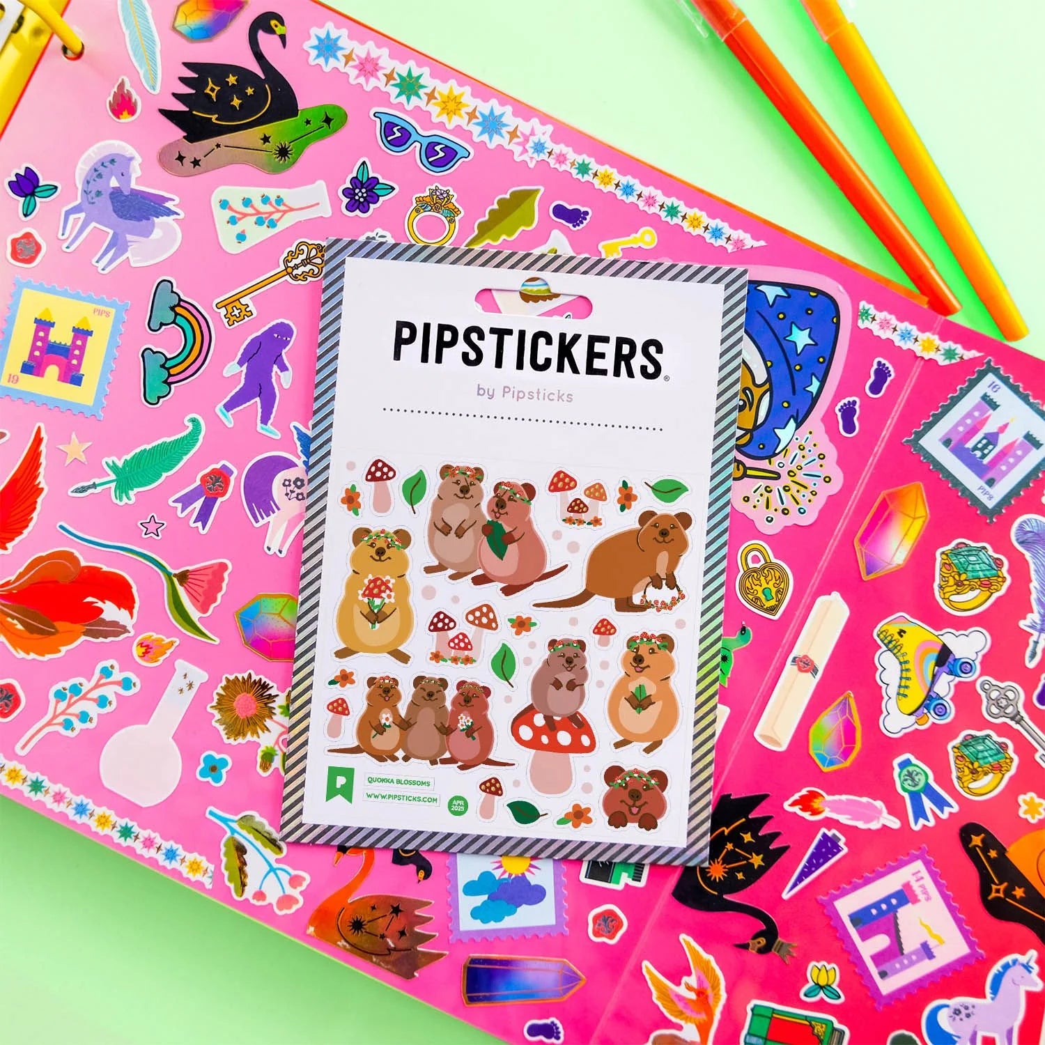 Quokka Blossoms Stickers | Pipsticks