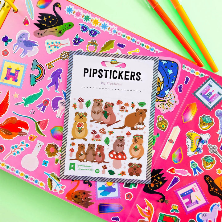 Quokka Blossoms Stickers | Pipsticks