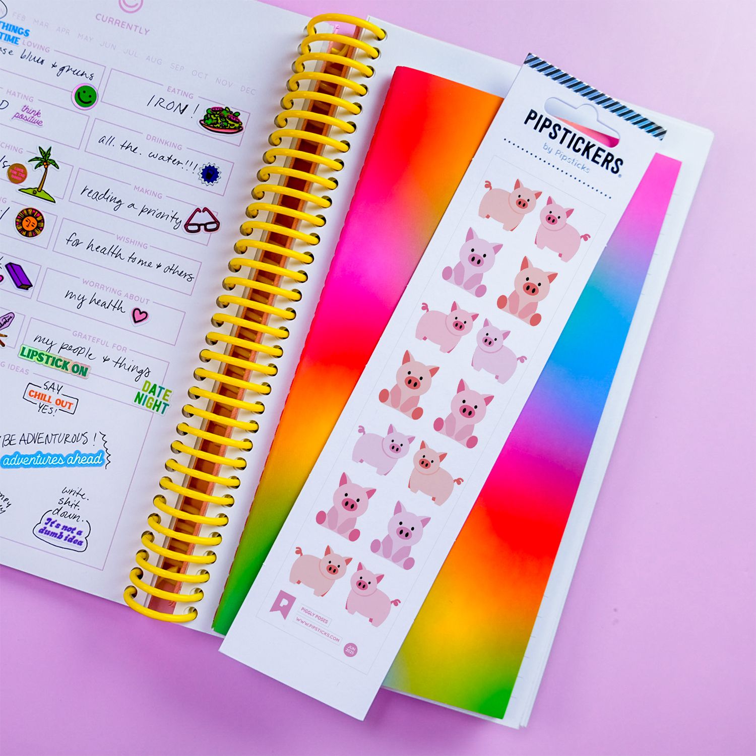 Piggly Poses Stickers | Pipsticks
