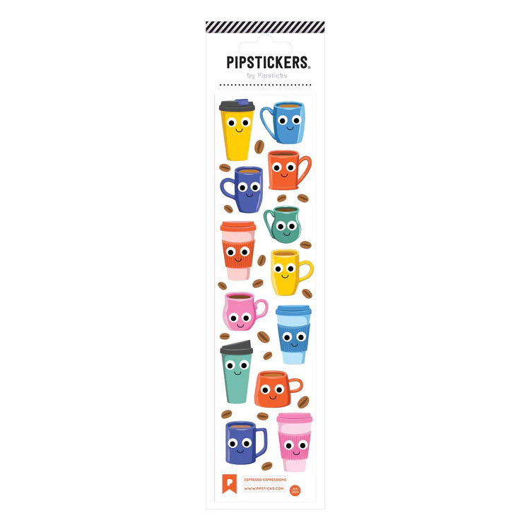 Googly Eyed Espresso Expressions Stickers | Pipsticks