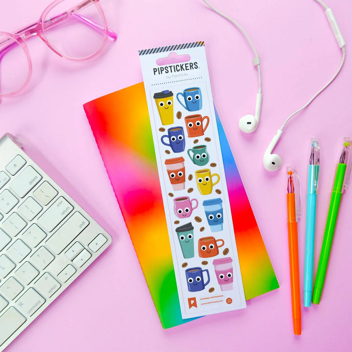 Googly Eyed Espresso Expressions Stickers | Pipsticks
