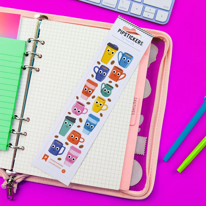 Googly Eyed Espresso Expressions Stickers | Pipsticks