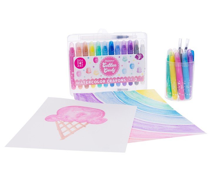 Cotton Candy Shimmer Watercolor Crayons | Do A Dot