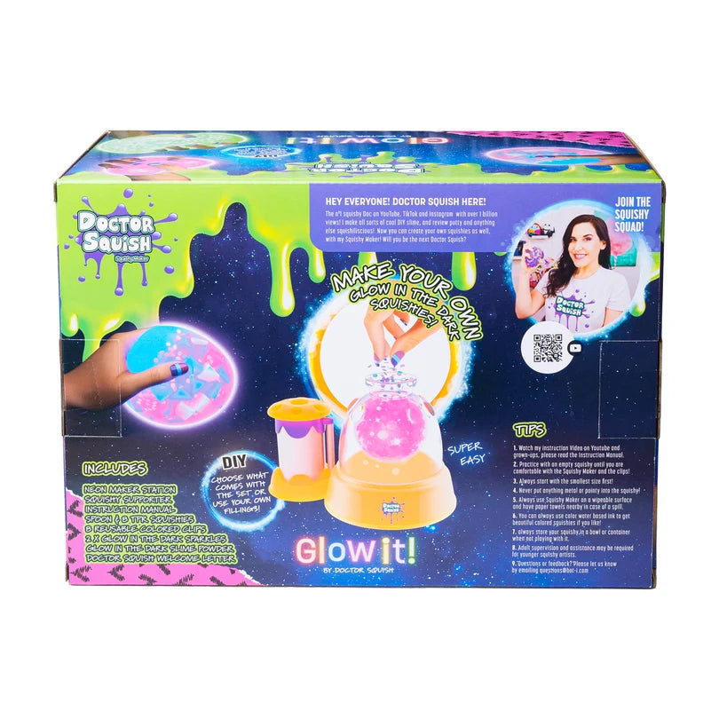 Dr. Squish Squishy Maker Station - Glow It Edition | Toysmith - LOCAL PICK UP ONLY