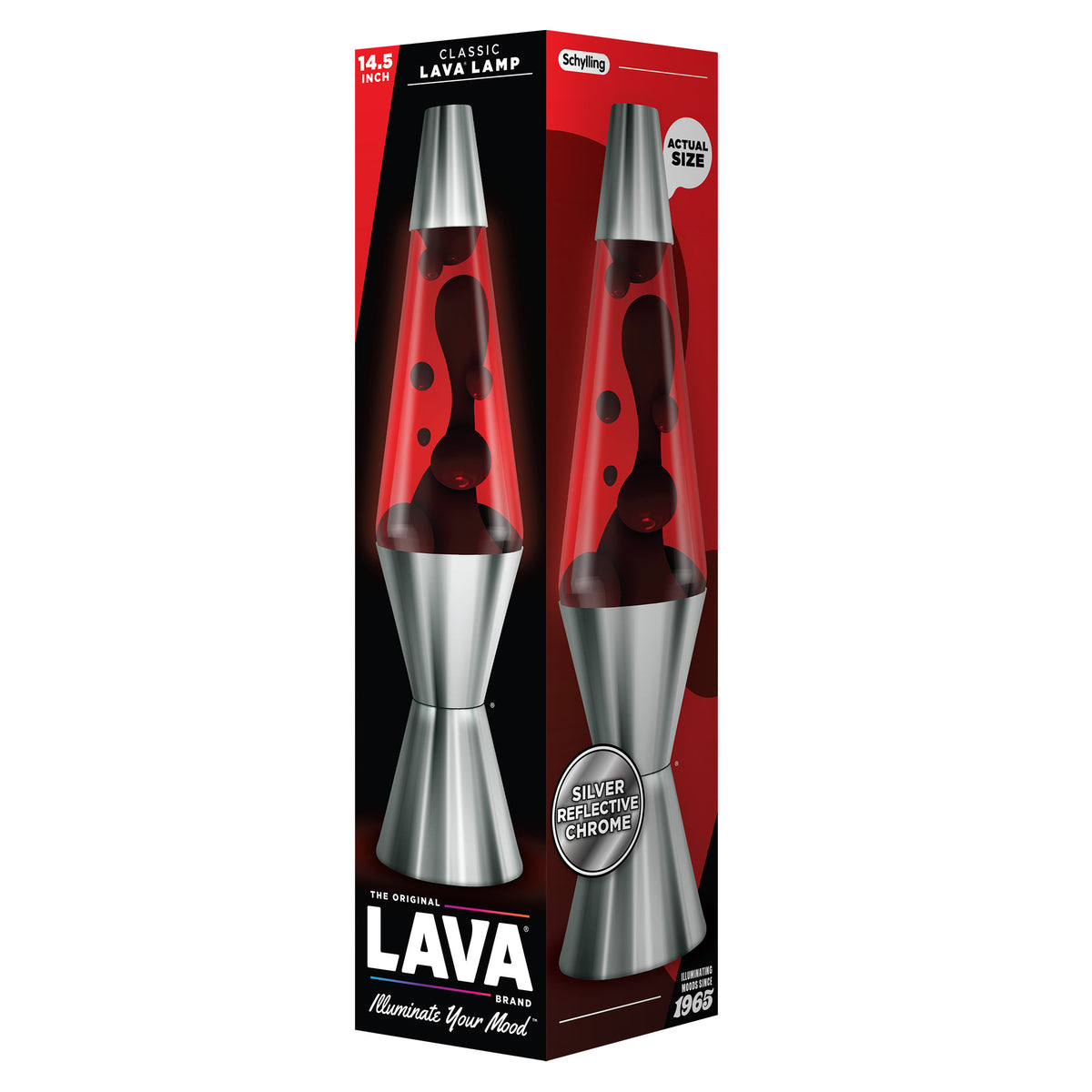 14.5" Lava Lamp Chrome Plated Crimson | Schylling - LOCAL PICKUP ONLY