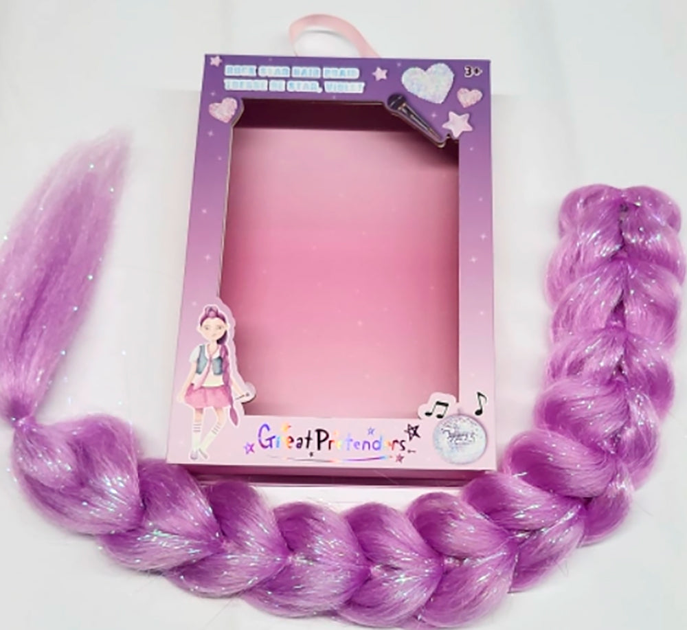 Rock Star Hair Braid - Purple | Great Pretenders