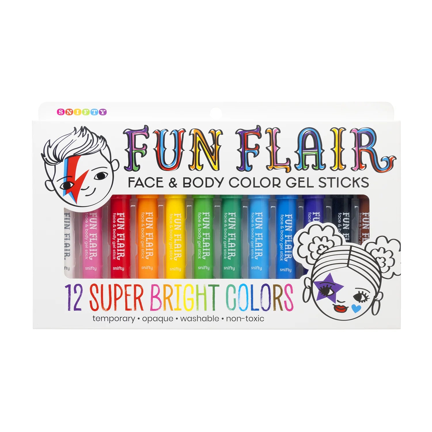 Fun Flair Face & Body Color Gel Sticks Set | Snifty