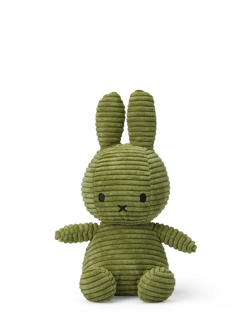 Miffy ECO Corduroy Olive Green - 9" | Bon Ton Toys