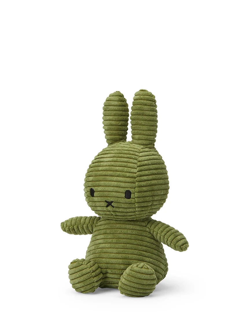 Miffy ECO Corduroy Olive Green - 9" | Bon Ton Toys