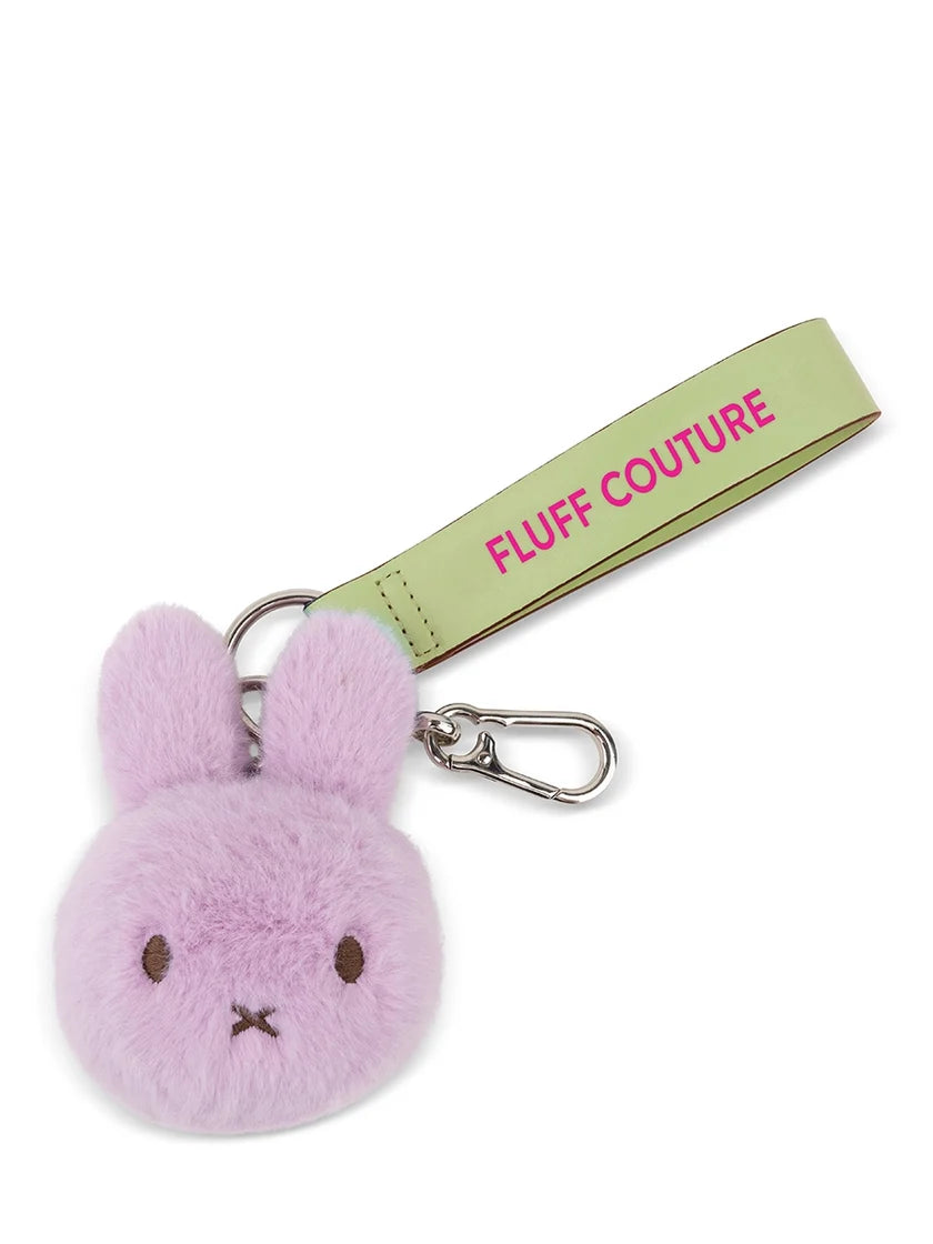 Miffy ECO Fuzzy Lilac Bag Charm - 4.5" | Bon Ton Toys