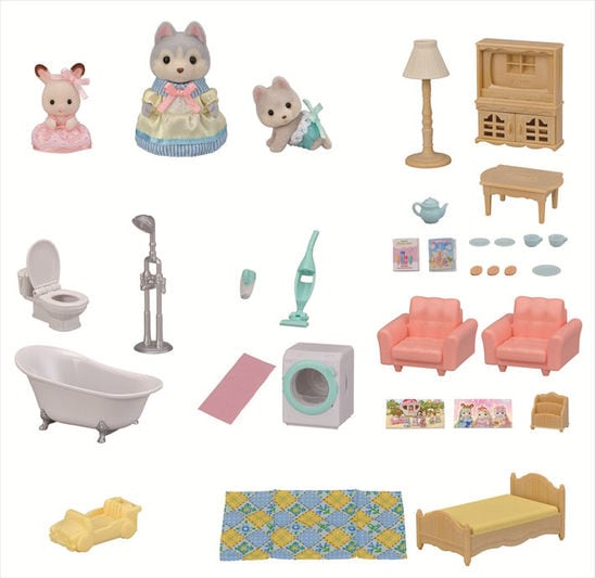 Red Roof Country Home Husky Girl Gift Set - Secret Attic Playroom  | Calico Critters - LOCAL PICK UP ONLY