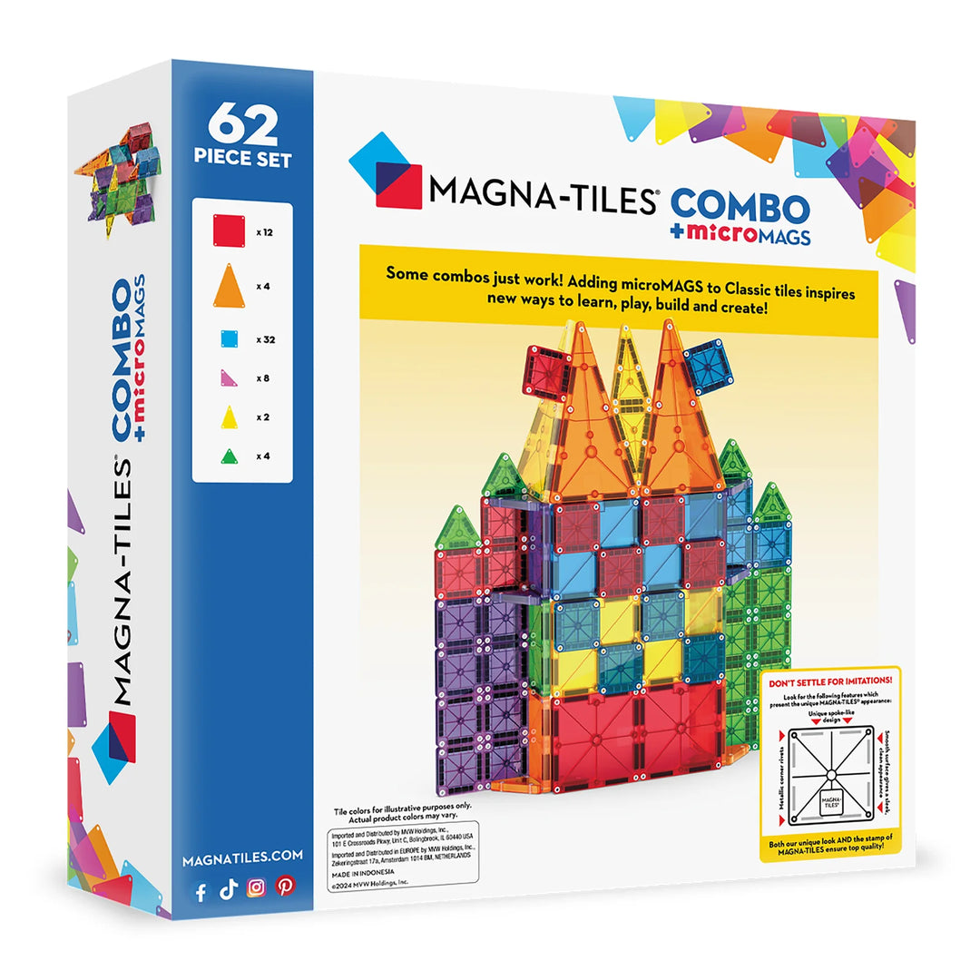 microMAGS 62-Piece Combo Set | Magna-Tiles - LOCAL PICK UP ONLY