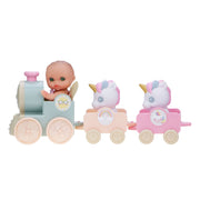 Lil' Cutesies Fairy Baby Doll & Unicorn Train Playset - 5.5" All Vinyl | JC Toys