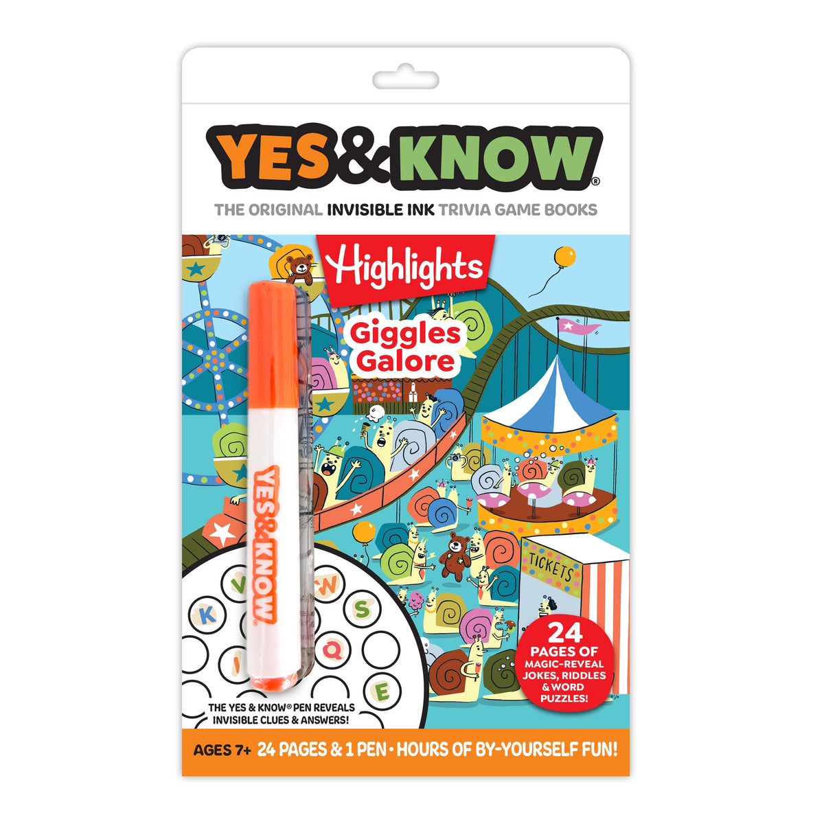 Yes & Know® Invisible Ink Trivia Game Books- Giggles Galore | Tree Town Toys